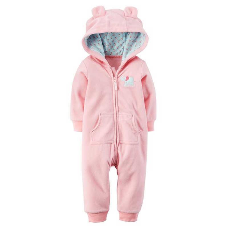 Baby Bear Hooded Fleece Romper