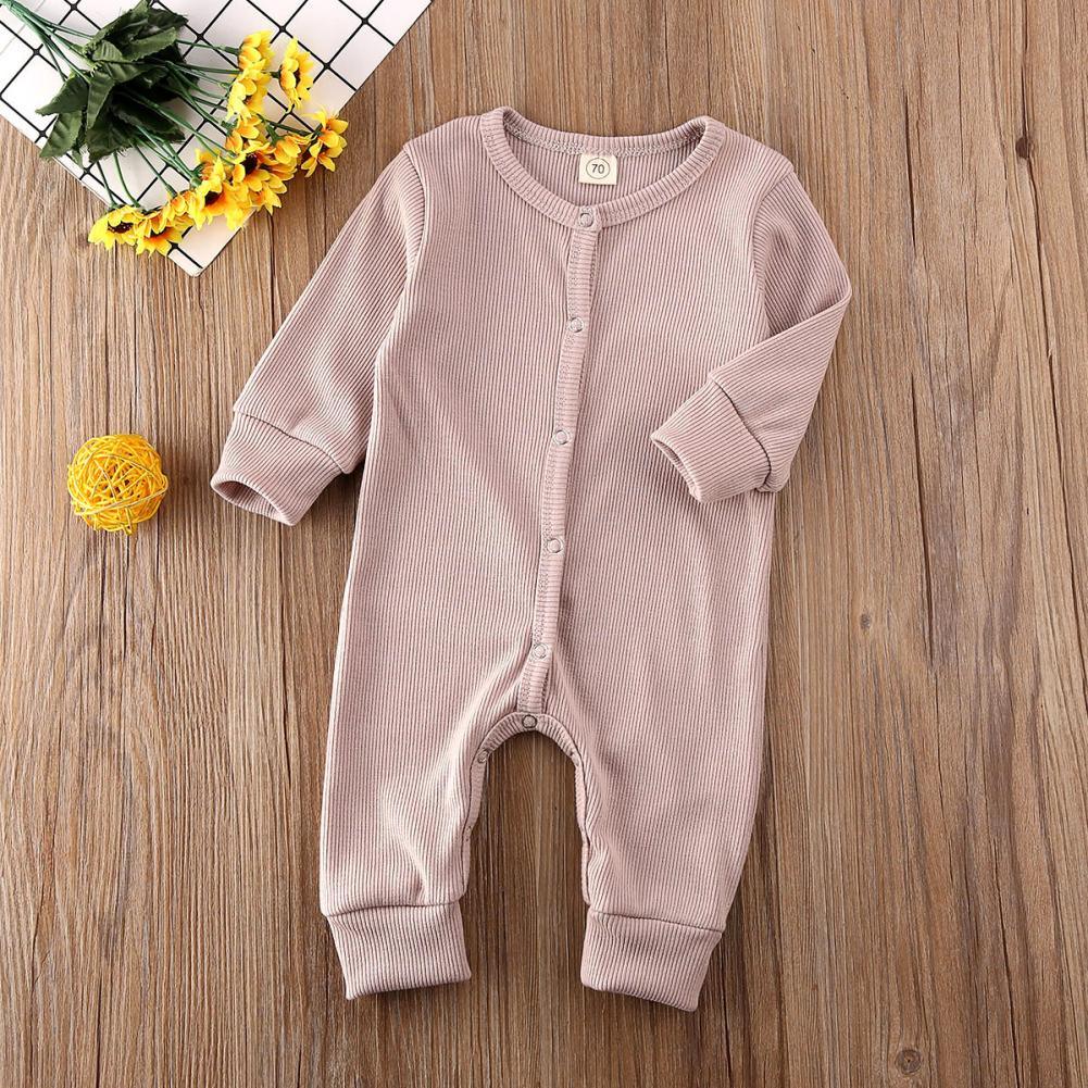 Baby Cotton-Blend Long-Sleeve Knit Romper