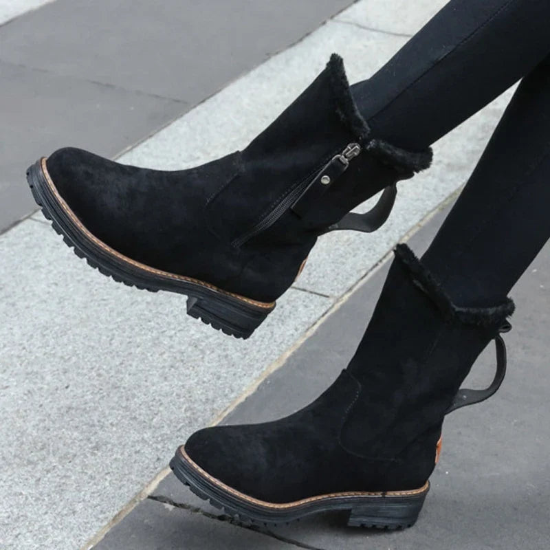 Women’s Fur-Lined Mid-Calf Winter Boots
