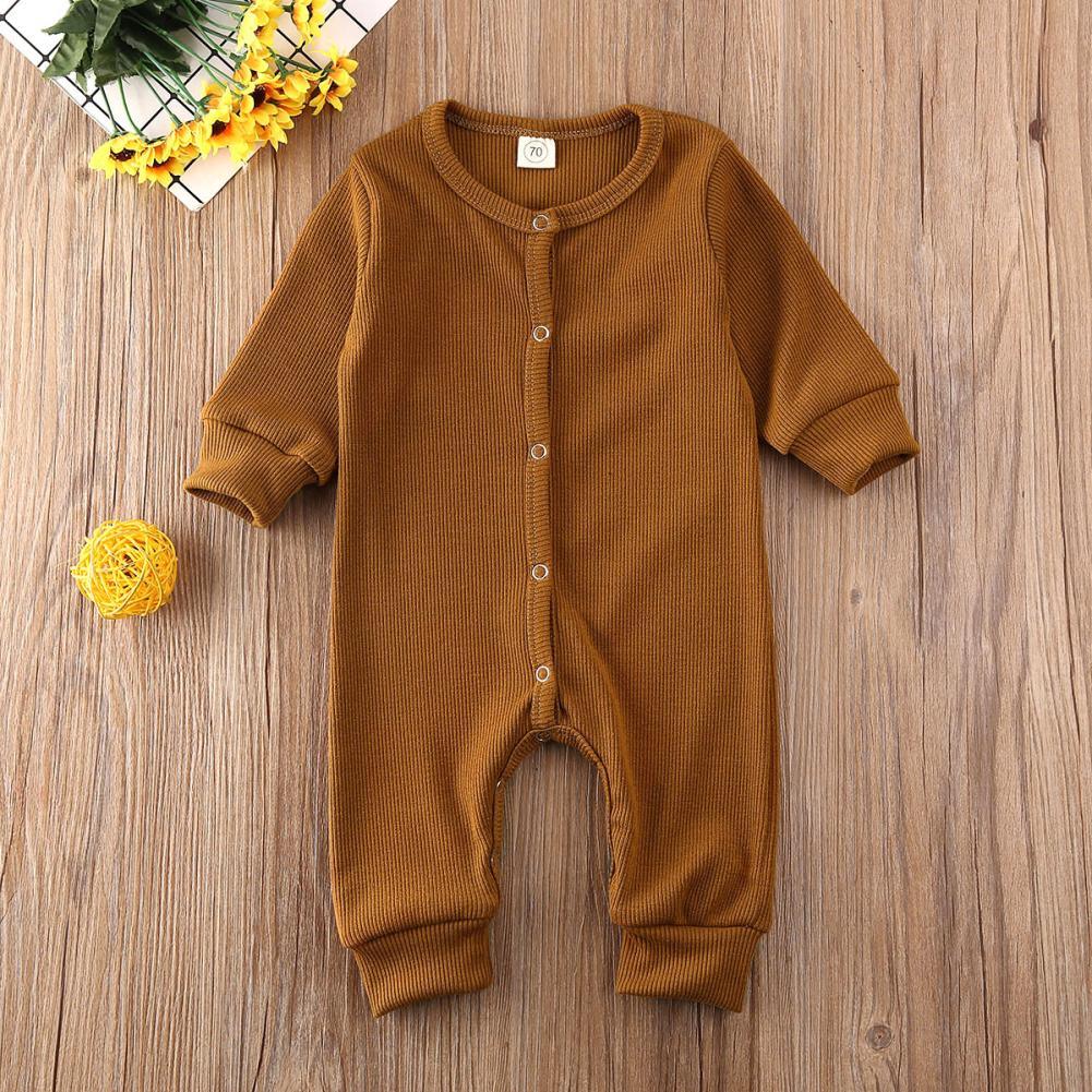Baby Cotton-Blend Long-Sleeve Knit Romper