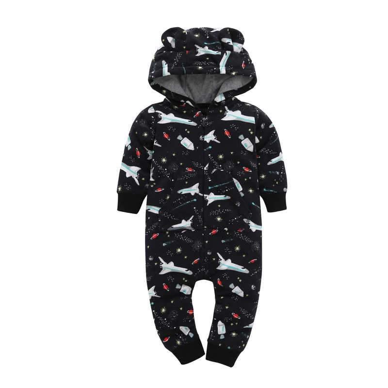 Baby Bear Hooded Fleece Romper