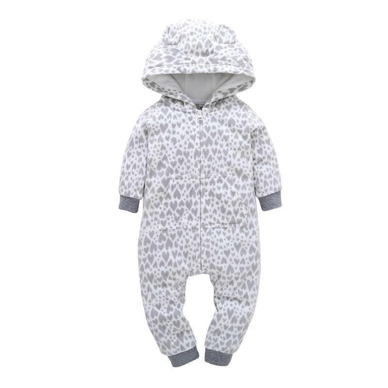 Baby Bear Hooded Fleece Romper