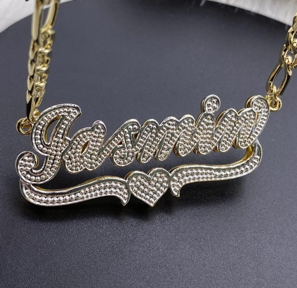 Custom 3D Stainless Steel Nameplate Necklace