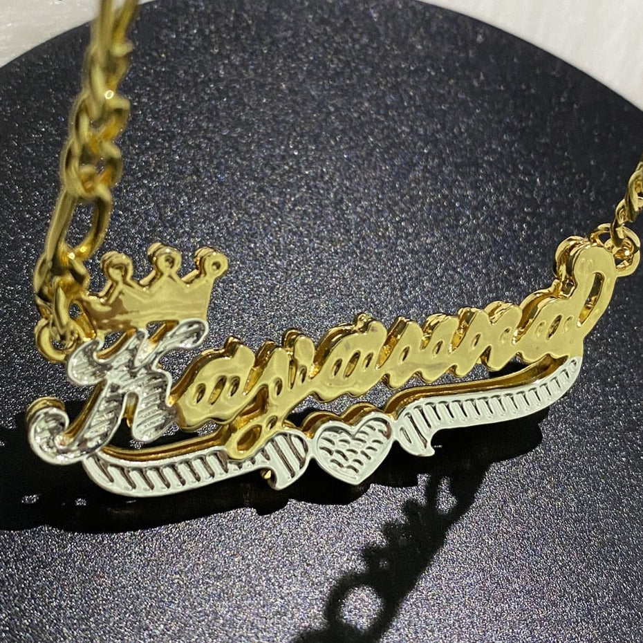 Custom 3D Stainless Steel Nameplate Necklace