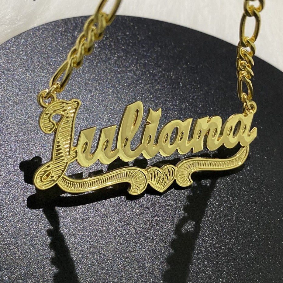 Custom 3D Stainless Steel Nameplate Necklace