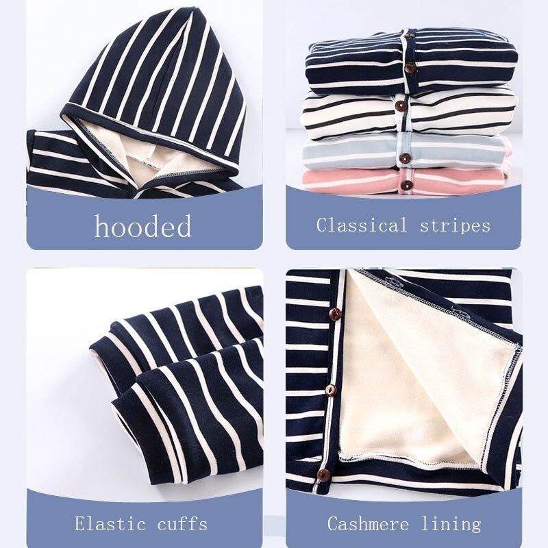 Baby Striped Hooded Cardigan Jacket
