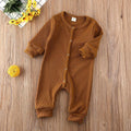 Baby Cotton-Blend Long-Sleeve Knit Romper