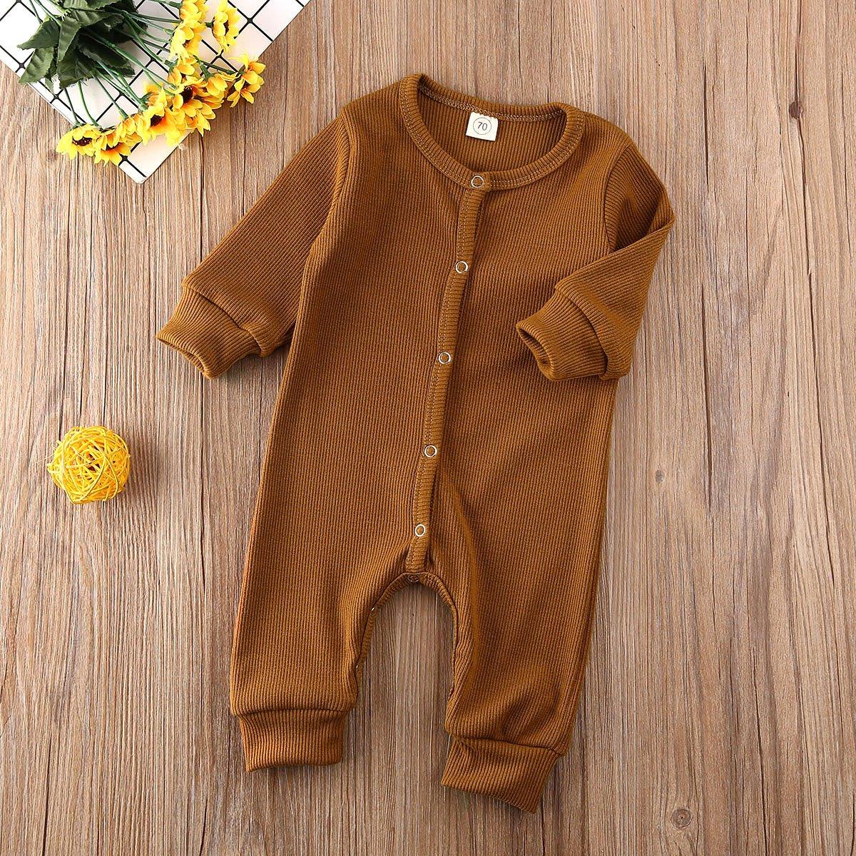 Baby Cotton-Blend Long-Sleeve Knit Romper