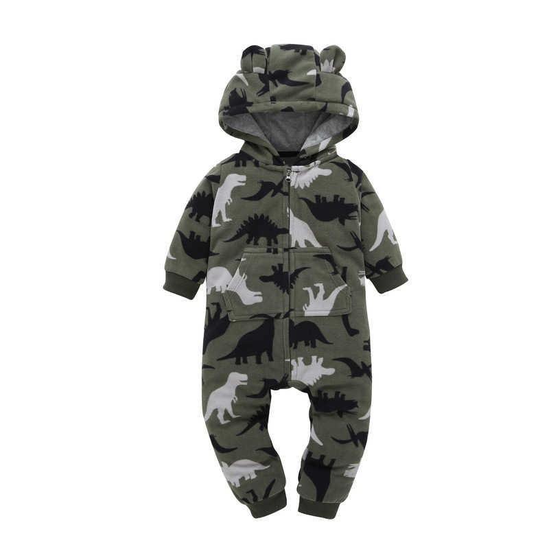 Baby Bear Hooded Fleece Romper
