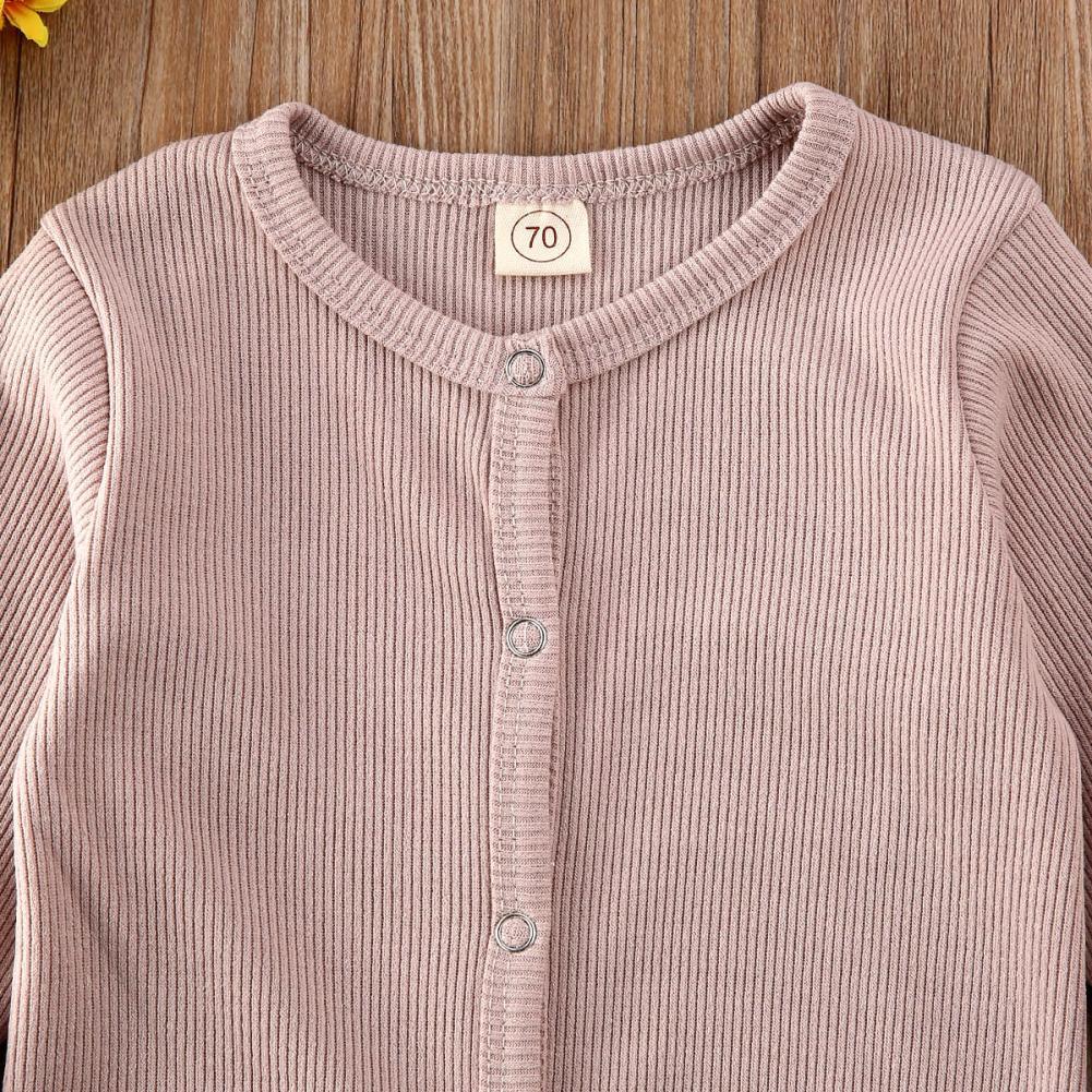 Baby Cotton-Blend Long-Sleeve Knit Romper