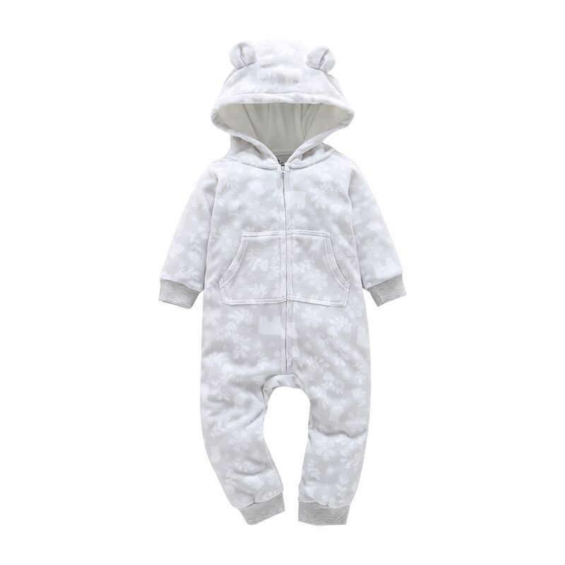 Baby Bear Hooded Fleece Romper