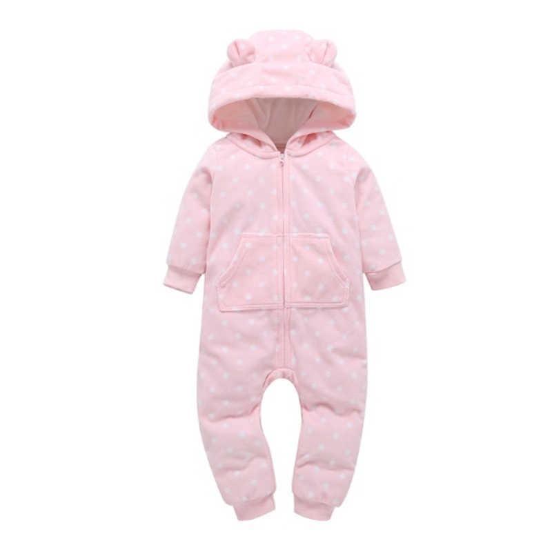 Baby Bear Hooded Fleece Romper