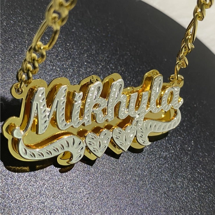 Custom 3D Stainless Steel Nameplate Necklace