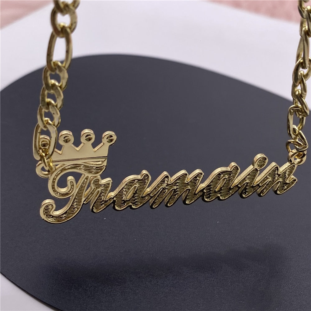 Custom 3D Stainless Steel Nameplate Necklace