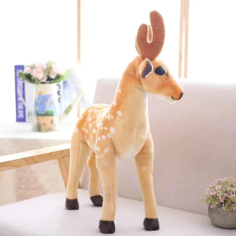 Realistic Sika Deer Plush Toy, 11.8–35.4 Inches