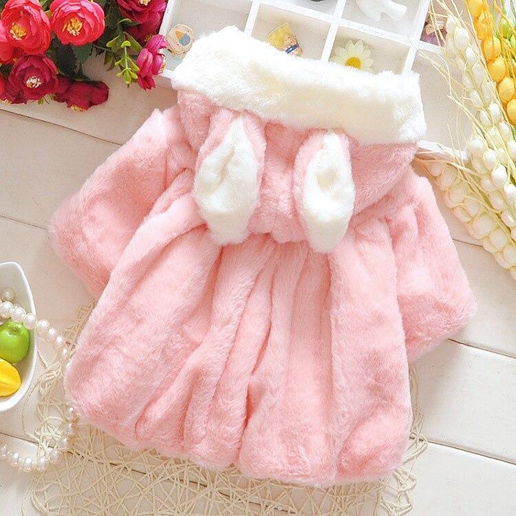 Girls’ Hooded Faux-Fur Coat