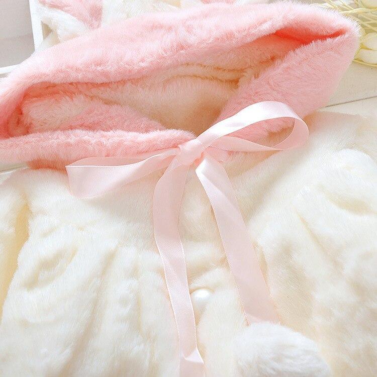 Girls’ Hooded Faux-Fur Coat