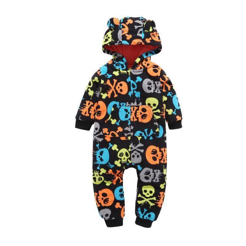 Baby Bear Hooded Fleece Romper