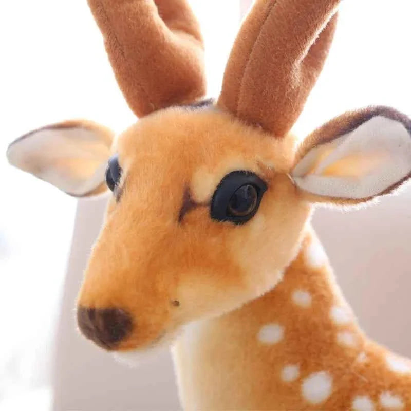 Realistic Sika Deer Plush Toy, 11.8–35.4 Inches