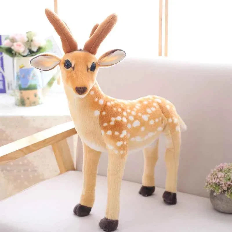 Realistic Sika Deer Plush Toy, 11.8–35.4 Inches
