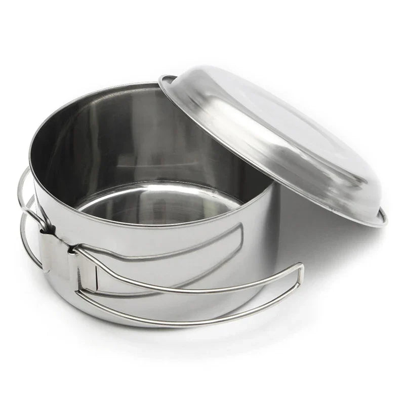 Mayitr 8-Piece Stainless Steel Camping Cookware Set