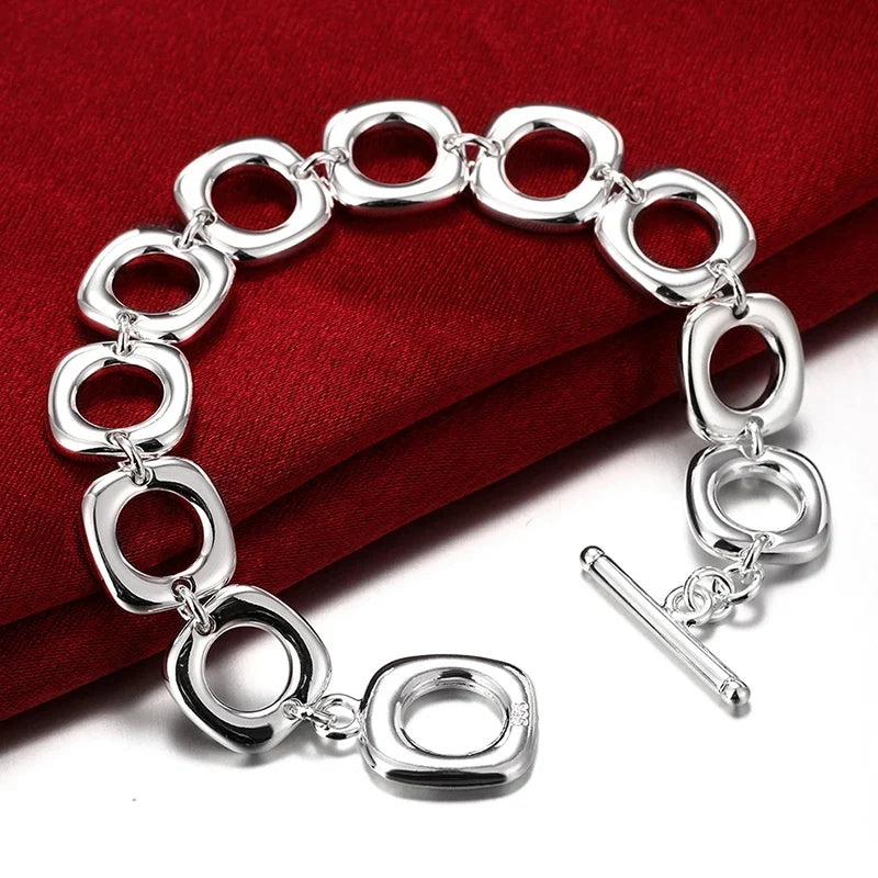 925 Sterling Silver Square Jewelry Set