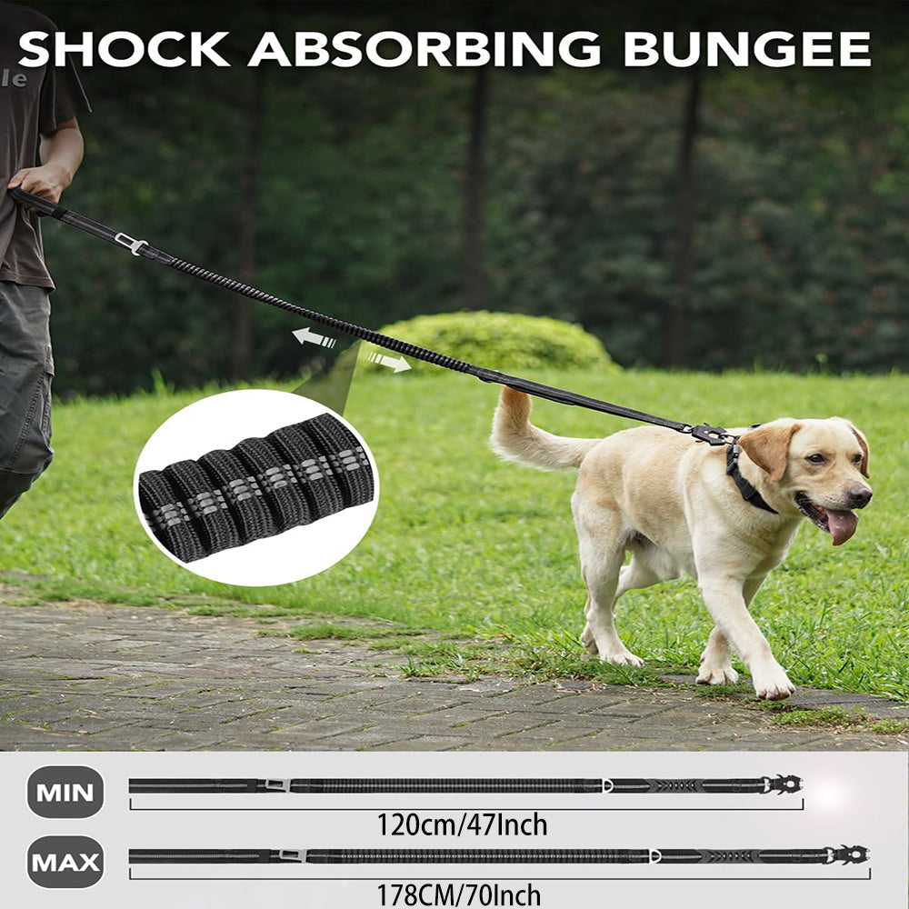 Heavy Duty Quick-Release Bungee Leash (Absorbs Pulls)