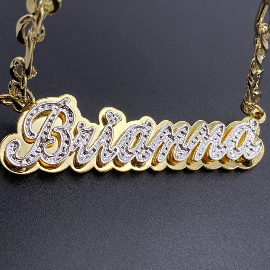 Custom 3D Stainless Steel Nameplate Necklace