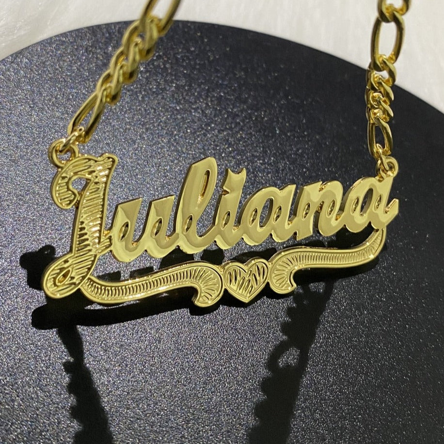 Custom 3D Stainless Steel Nameplate Necklace