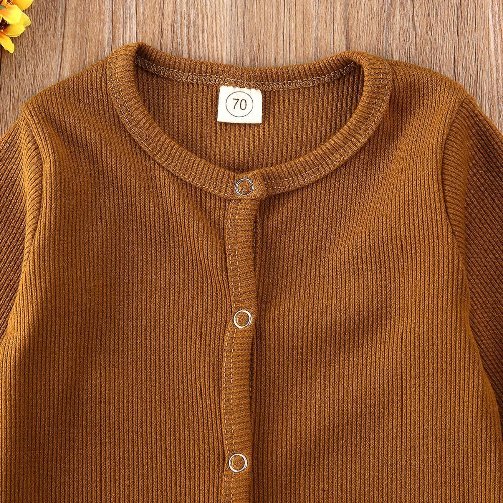 Baby Cotton-Blend Long-Sleeve Knit Romper