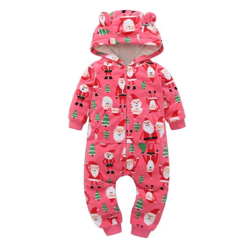 Baby Bear Hooded Fleece Romper