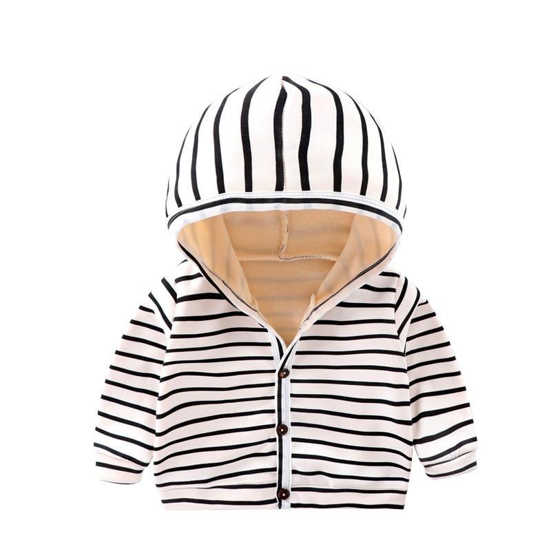 Baby Striped Hooded Cardigan Jacket