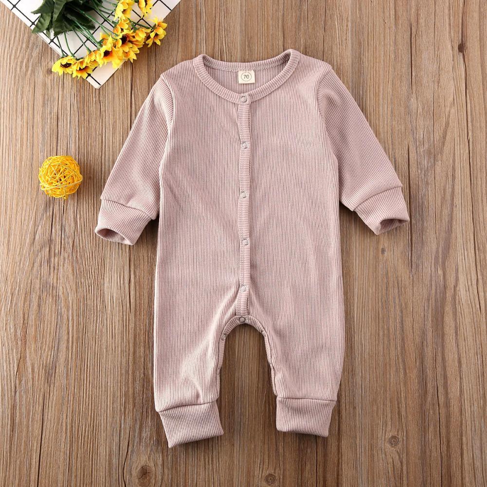 Baby Cotton-Blend Long-Sleeve Knit Romper