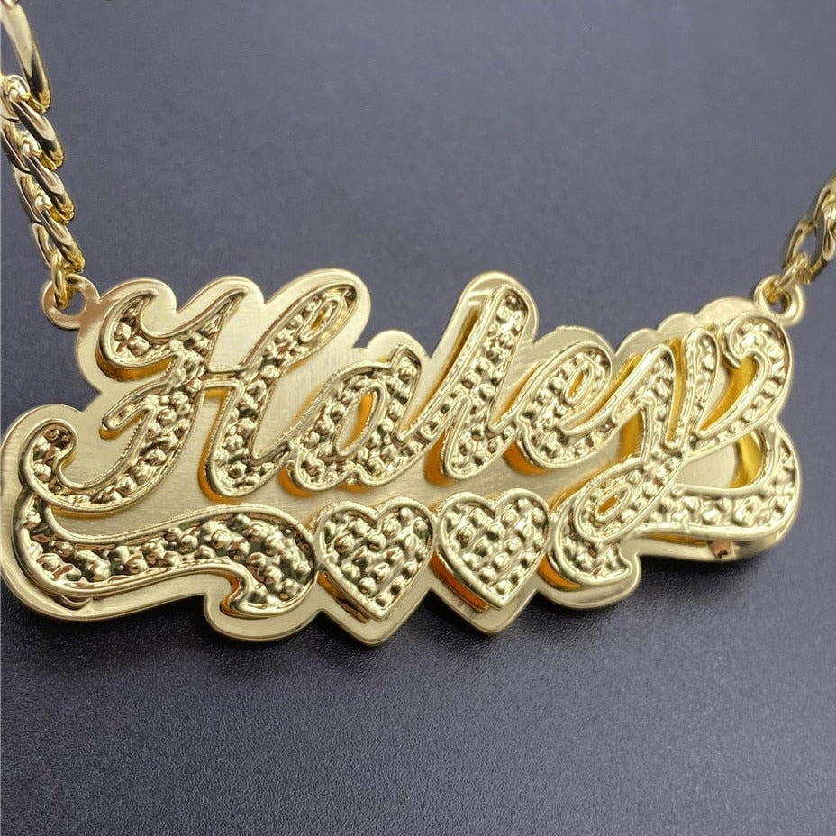 Custom 3D Stainless Steel Nameplate Necklace