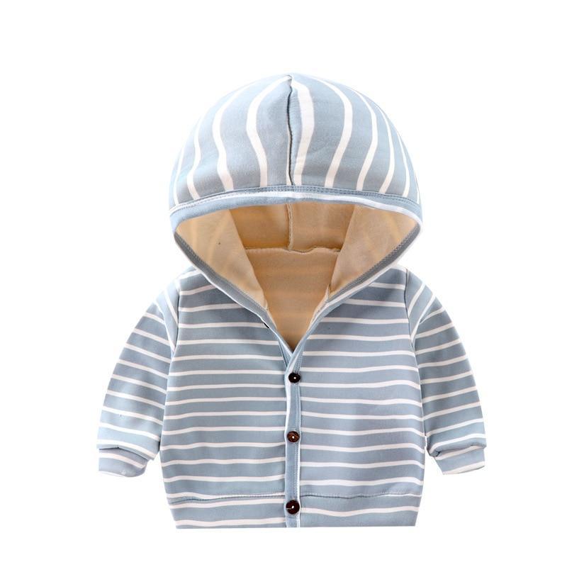 Baby Striped Hooded Cardigan Jacket