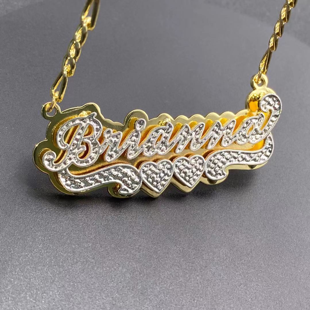 Custom 3D Stainless Steel Nameplate Necklace
