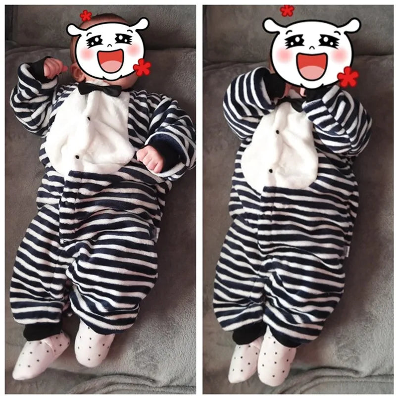 Baby Flannel Romper, 0–18 Months