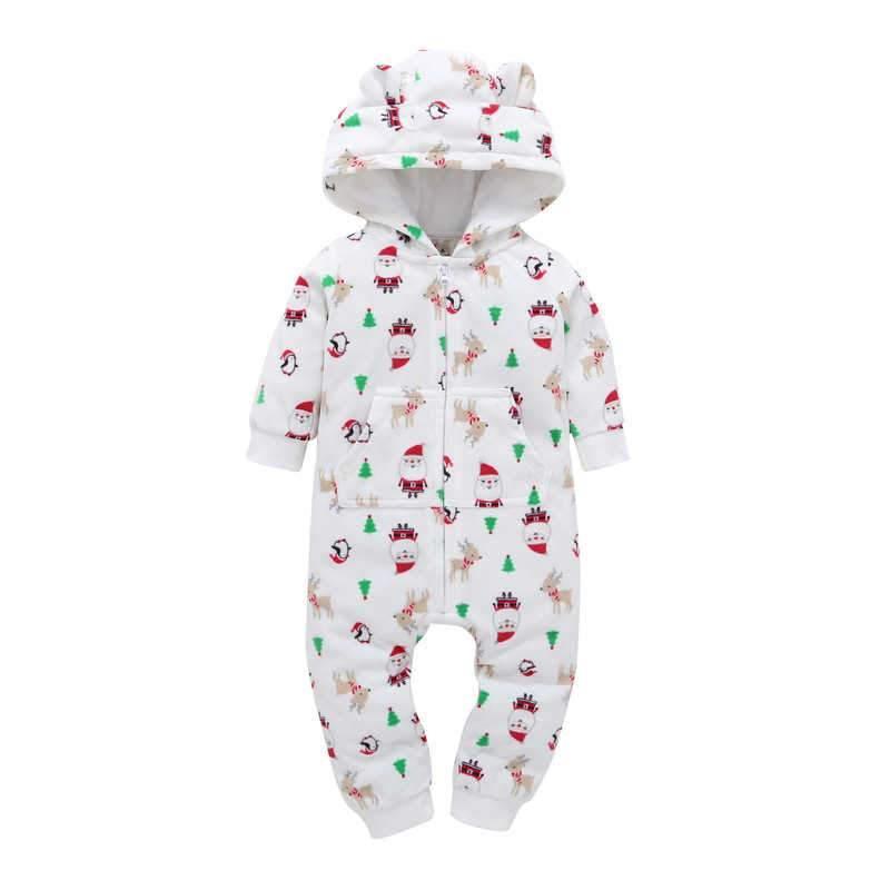 Baby Bear Hooded Fleece Romper