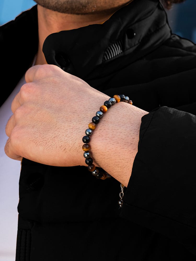 Triple Protection Gemstone Beaded Bracelet – Chain Fit