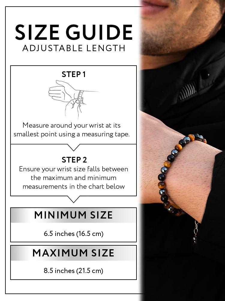 Triple Protection Gemstone Beaded Bracelet – Chain Fit