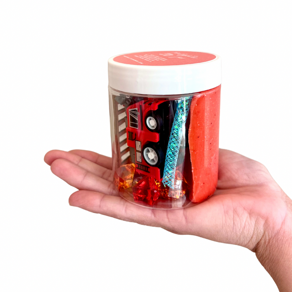 Fire Truck Play Dough Sensory Activity Kit