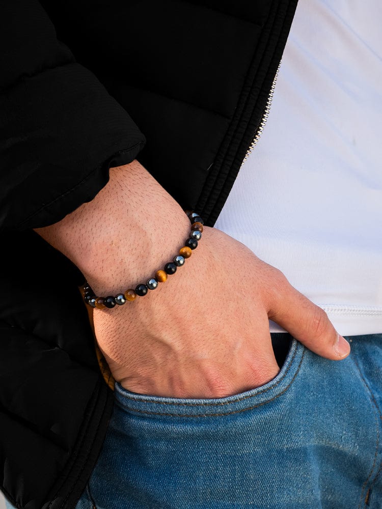 Triple Protection Gemstone Beaded Bracelet – Chain Fit
