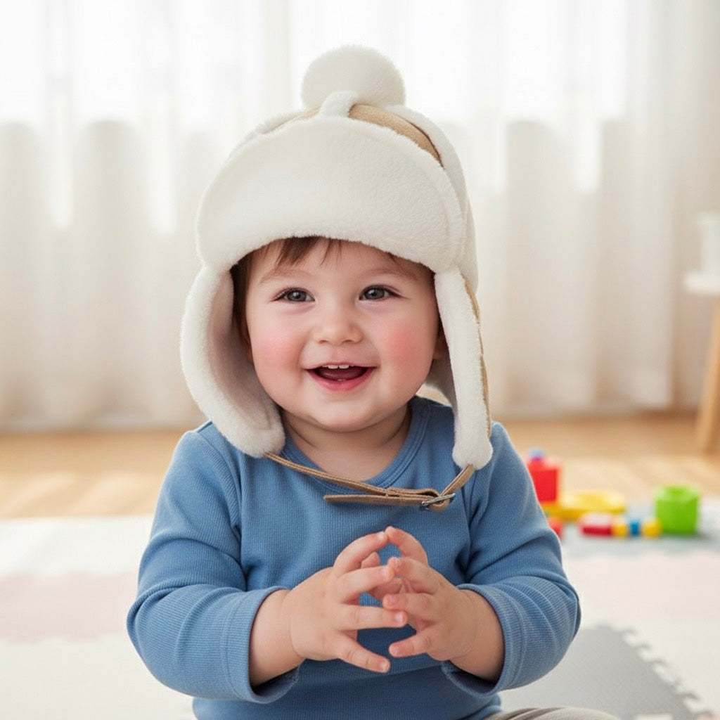 Kids’ Sherpa Aviator Hat with Ear Flaps