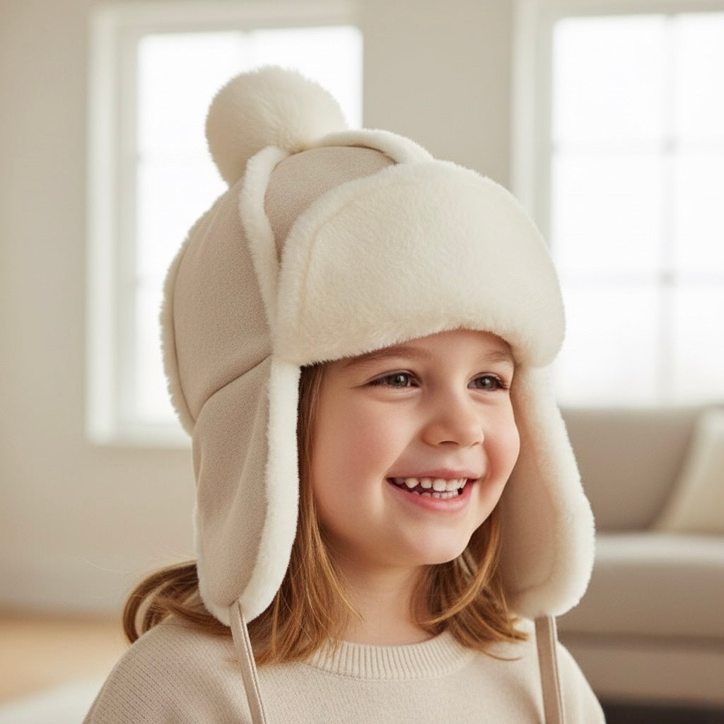 Kids’ Sherpa Aviator Hat with Ear Flaps