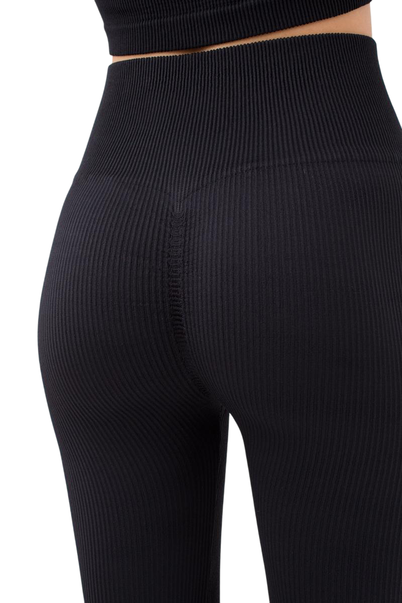 Women’s Seamless Ribbed High-Waisted Leggings