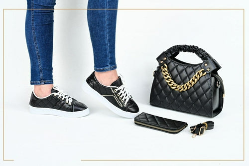 3-Piece Matching Sneaker, Handbag & Wallet Set