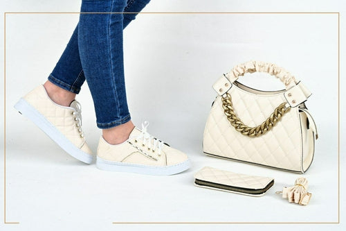 3-Piece Matching Sneaker, Handbag & Wallet Set