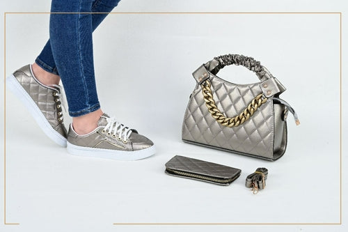3-Piece Matching Sneaker, Handbag & Wallet Set