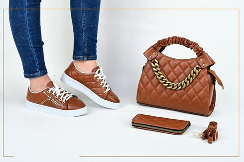 3-Piece Matching Sneaker, Handbag & Wallet Set