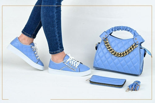 3-Piece Matching Sneaker, Handbag & Wallet Set